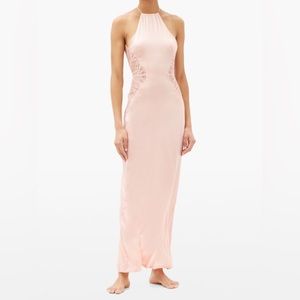 LA PERLA - NEW Exotique Halterneck Silk blend Satin Nightdress - size M